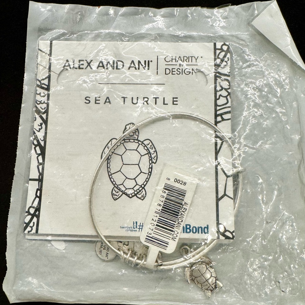 Alex and Ani Silver Sea Turtle Bangle Bracelet